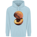 Mars Peach Space Planets Cosmos Mens 80% Cotton Hoodie Light Blue