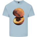 Mars Peach Space Planets Cosmos Mens Cotton T-Shirt Tee Top Light Blue