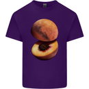 Mars Peach Space Planets Cosmos Mens Cotton T-Shirt Tee Top Purple