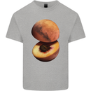Mars Peach Space Planets Cosmos Mens Cotton T-Shirt Tee Top Sports Grey