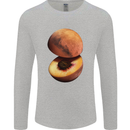 Mars Peach Space Planets Cosmos Mens Long Sleeve T-Shirt Sports Grey