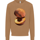 Mars Peach Space Planets Cosmos Mens Sweatshirt Jumper Caramel Latte