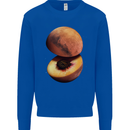 Mars Peach Space Planets Cosmos Mens Sweatshirt Jumper Royal Blue