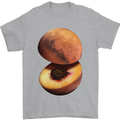 Mars Peach Space Planets Cosmos Mens T-Shirt Cotton Gildan Sports Grey