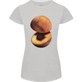 Mars Peach Space Planets Cosmos Womens Petite Cut T-Shirt Sports Grey
