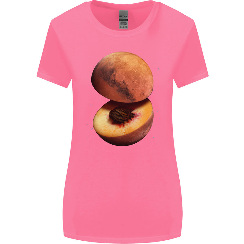 Mars Peach Space Planets Cosmos Womens Wider Cut T-Shirt Azalea