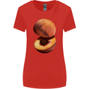 Mars Peach Space Planets Cosmos Womens Wider Cut T-Shirt Red