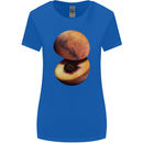 Mars Peach Space Planets Cosmos Womens Wider Cut T-Shirt Royal Blue