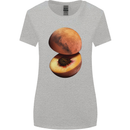 Mars Peach Space Planets Cosmos Womens Wider Cut T-Shirt Sports Grey
