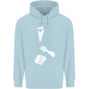 Martial Arts Silhouette MMA Jeet Kune Do Childrens Kids Hoodie Light Blue