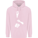 Martial Arts Silhouette MMA Jeet Kune Do Childrens Kids Hoodie Light Pink