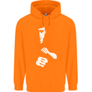 Martial Arts Silhouette MMA Jeet Kune Do Childrens Kids Hoodie Orange