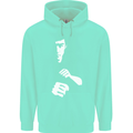 Martial Arts Silhouette MMA Jeet Kune Do Childrens Kids Hoodie Peppermint