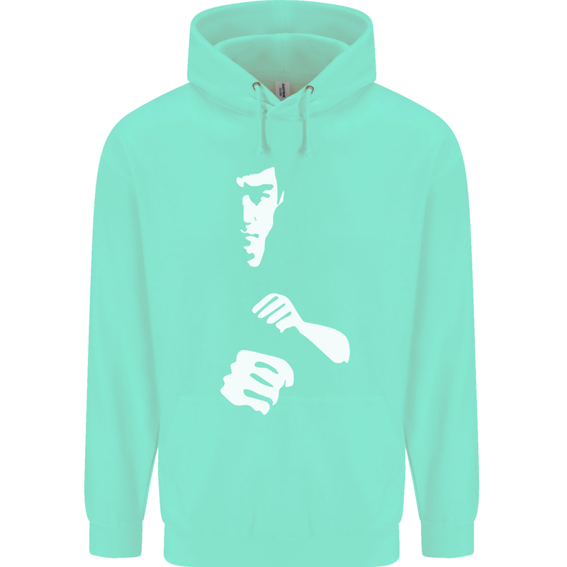 Martial Arts Silhouette MMA Jeet Kune Do Childrens Kids Hoodie Peppermint