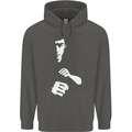 Martial Arts Silhouette MMA Jeet Kune Do Childrens Kids Hoodie Storm Grey