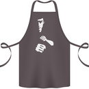Martial Arts Silhouette MMA Jeet Kune Do Cotton Apron 100% Organic Dark Grey