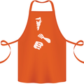 Martial Arts Silhouette MMA Jeet Kune Do Cotton Apron 100% Organic Orange