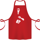 Martial Arts Silhouette MMA Jeet Kune Do Cotton Apron 100% Organic Red