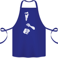 Martial Arts Silhouette MMA Jeet Kune Do Cotton Apron 100% Organic Royal Blue