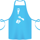 Martial Arts Silhouette MMA Jeet Kune Do Cotton Apron 100% Organic Turquoise