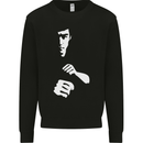 Martial Arts Silhouette MMA Jeet Kune Do Kids Sweatshirt Jumper Black