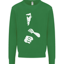 Martial Arts Silhouette MMA Jeet Kune Do Kids Sweatshirt Jumper Irish Green