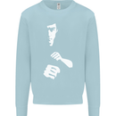 Martial Arts Silhouette MMA Jeet Kune Do Kids Sweatshirt Jumper Light Blue