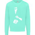 Martial Arts Silhouette MMA Jeet Kune Do Kids Sweatshirt Jumper Peppermint