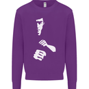 Martial Arts Silhouette MMA Jeet Kune Do Kids Sweatshirt Jumper Purple