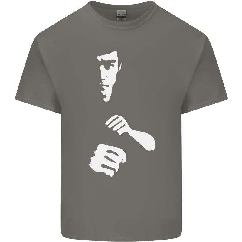 Martial Arts Silhouette MMA Jeet Kune Do Kids T-Shirt Childrens Charcoal