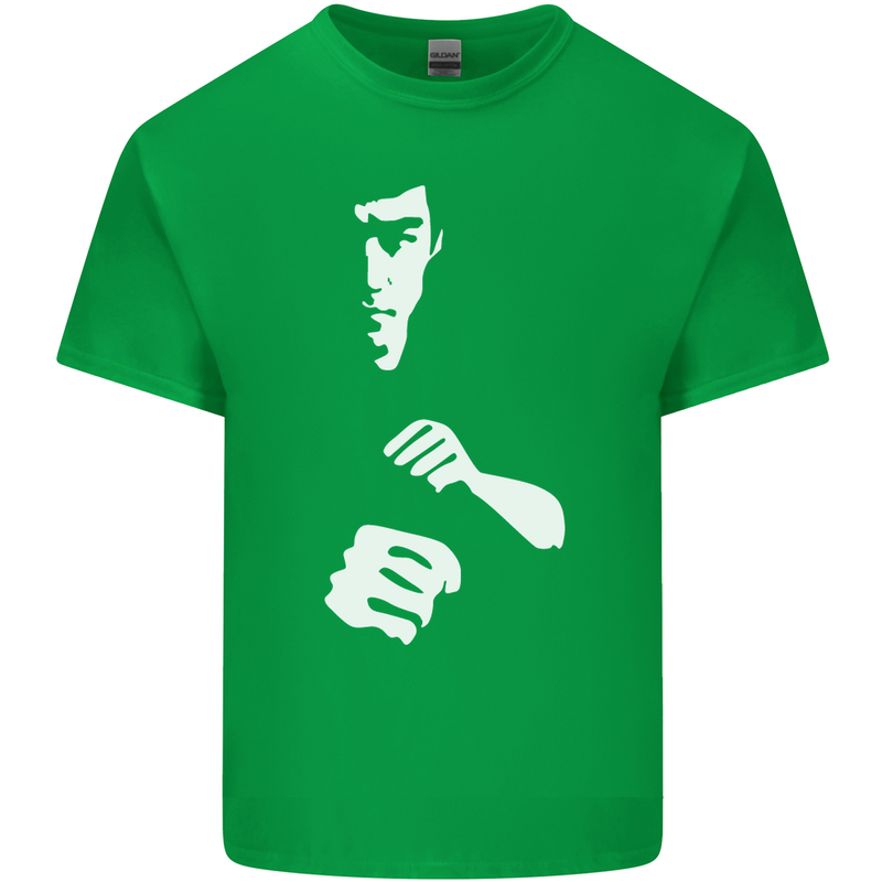 Martial Arts Silhouette MMA Jeet Kune Do Kids T-Shirt Childrens Irish Green