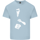 Martial Arts Silhouette MMA Jeet Kune Do Kids T-Shirt Childrens Light Blue