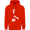 Martial Arts Silhouette MMA Jeet Kune Do Mens 80% Cotton Hoodie Bright Red