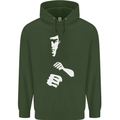 Martial Arts Silhouette MMA Jeet Kune Do Mens 80% Cotton Hoodie Forest Green