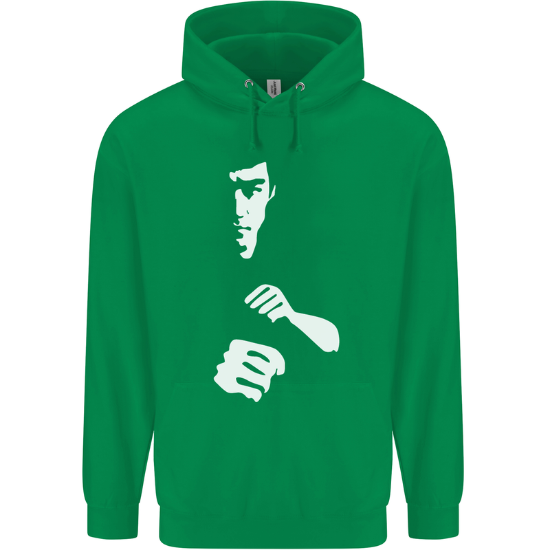 Martial Arts Silhouette MMA Jeet Kune Do Mens 80% Cotton Hoodie Irish Green
