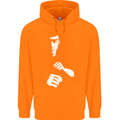 Martial Arts Silhouette MMA Jeet Kune Do Mens 80% Cotton Hoodie Orange