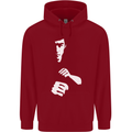 Martial Arts Silhouette MMA Jeet Kune Do Mens 80% Cotton Hoodie Red
