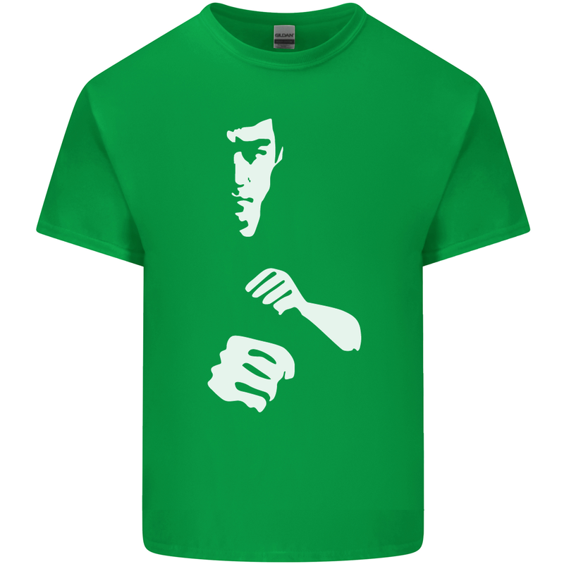 Martial Arts Silhouette MMA Jeet Kune Do Mens Cotton T-Shirt Tee Top Irish Green
