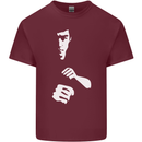 Martial Arts Silhouette MMA Jeet Kune Do Mens Cotton T-Shirt Tee Top Maroon