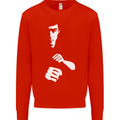 Martial Arts Silhouette MMA Jeet Kune Do Mens Sweatshirt Jumper Bright Red