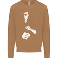 Martial Arts Silhouette MMA Jeet Kune Do Mens Sweatshirt Jumper Caramel Latte