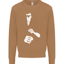 Martial Arts Silhouette MMA Jeet Kune Do Mens Sweatshirt Jumper Caramel Latte