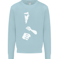 Martial Arts Silhouette MMA Jeet Kune Do Mens Sweatshirt Jumper Light Blue