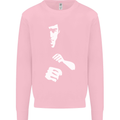 Martial Arts Silhouette MMA Jeet Kune Do Mens Sweatshirt Jumper Light Pink