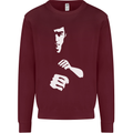 Martial Arts Silhouette MMA Jeet Kune Do Mens Sweatshirt Jumper Maroon