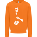Martial Arts Silhouette MMA Jeet Kune Do Mens Sweatshirt Jumper Orange