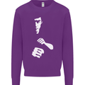 Martial Arts Silhouette MMA Jeet Kune Do Mens Sweatshirt Jumper Purple