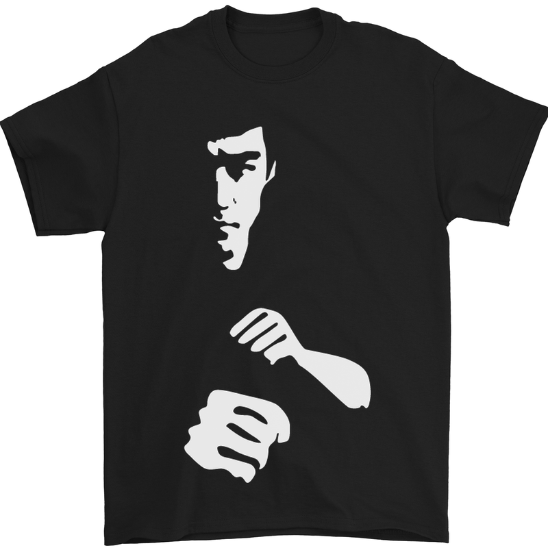 Martial Arts Silhouette MMA Jeet Kune Do Mens T-Shirt Cotton Gildan Black