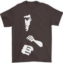 Martial Arts Silhouette MMA Jeet Kune Do Mens T-Shirt Cotton Gildan Dark Chocolate