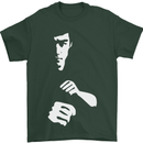 Martial Arts Silhouette MMA Jeet Kune Do Mens T-Shirt Cotton Gildan Forest Green